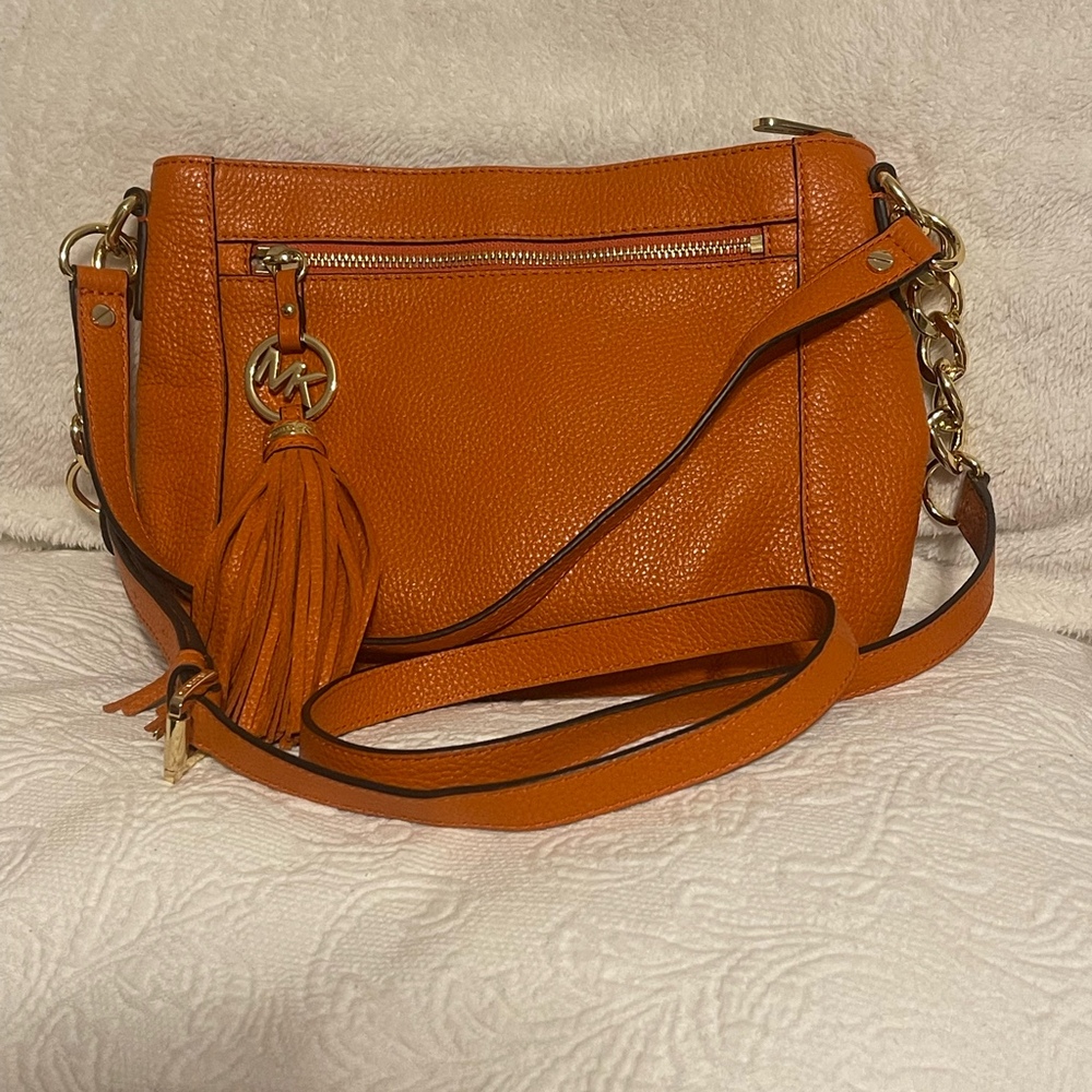 Michael Kors Convertible Crossbody Tassel Bag- Orange NWOT